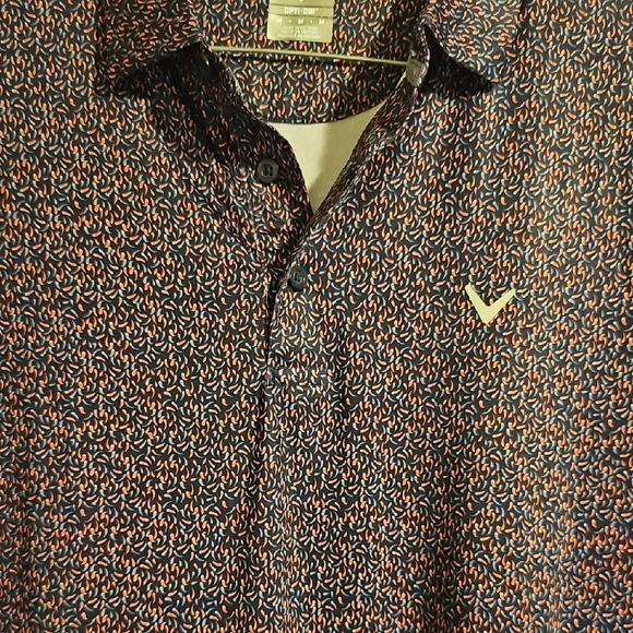 Callaway Red and Black Polo Shirt with Textured Design - Picture 6 of 6